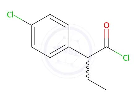 Chemical structure of 2-(4-Chlorophenyl)Butanoyl Chloride
