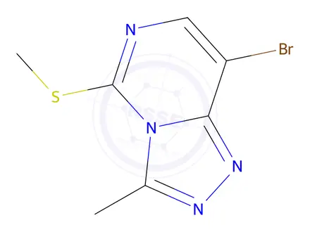 Chemical structure of 8-Bromo-3-methyl-5-(methylthio)-[1,2,4]triazolo[4,3-c]pyrimidine