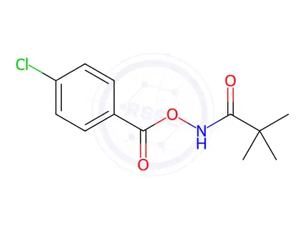 Chemical structure of N-((4-chlorobenzoyl)oxy)pivalamide