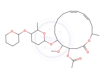 Chemical structure of 2’-O-Acetylspiramycin I