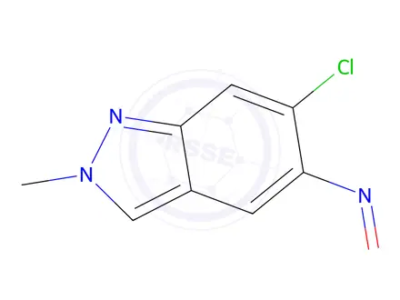 Chemical structure of 6-Chloro-2-Methyl-5-Nitroso-2H-Indazole