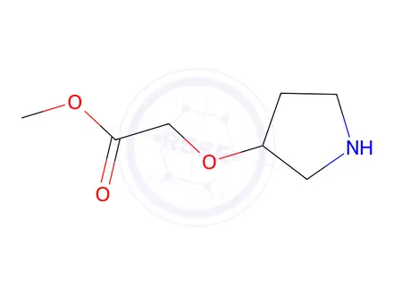 Chemical structure of (Pyrrolidin-3-yloxy)-acetic acid methyl ester tosylate