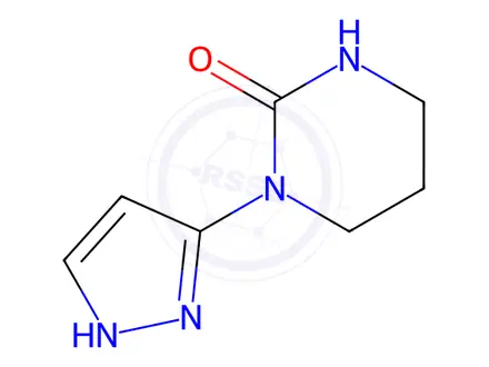 Chemical structure of 1-(1H-Pyrazol-3-yl)tetrahydropyrimidin-2(1H)-one