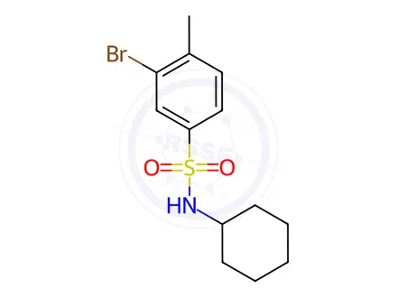 Chemical structure of N-Cyclohexyl 3-bromo-4-methylbenzenesulfonamide
