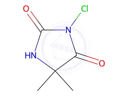 Chemical structure of 3-chloro-5,5-dimethyl-imidazolidine-2,4-dione