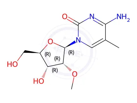Chemical structure of 5-Methyl-2'-O-Methylcytidine