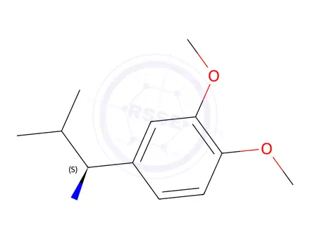 Chemical structure of (S)-1-(3,4-dimethoxyphenyl)-2-methylpropan-1-amine
