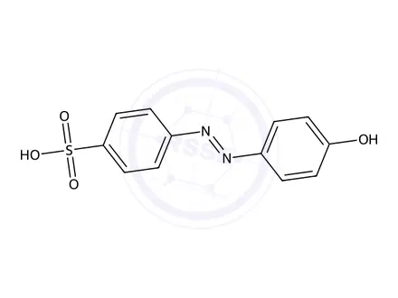 Chemical structure of 4-((4-Hydroxyphenyl)diazenyl)benzenesulfonic acid