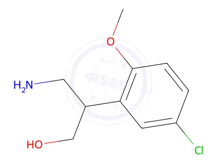 Chemical structure of 3-Amino-2-(5-chloro-2-methoxyphenyl)propan-1-ol