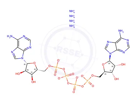 Chemical structure of P1,P4-Di(adenosine-5') tetraphosphate ammonium salt