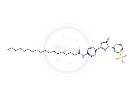 Chemical structure of 3-(5-Oxo-3-(4-stearamidophenyl)-4,5-dihydro-1H-pyrazol-1-yl)benzenesulfonic acid