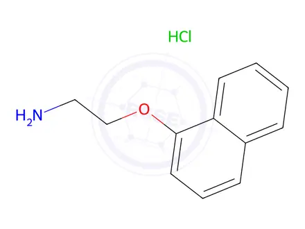 Chemical structure of 1-(2-aminoethoxy)naphthalene hydrochloride