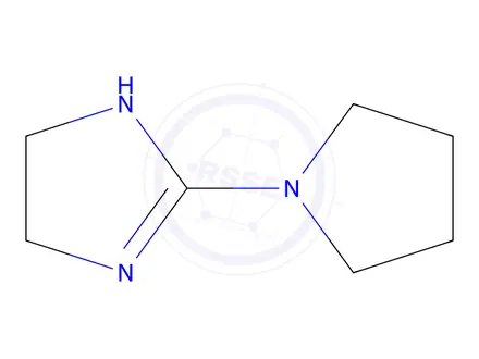 Chemical structure of 2-pyrrolidin-1-yl-4,5-dihydro-1H-imidazole
