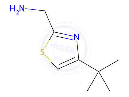 Chemical structure of 4-(tert-butyl)thiazole-2-methanamine