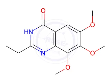 Chemical structure of 4(1H)-Quinazolinone, 2-ethyl-6,7,8-trimethoxy-(9CI)