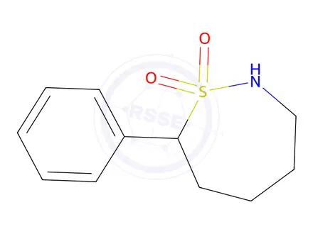 Chemical structure of 7-Phenyl-1,2-thiazepane 1,1-dioxide