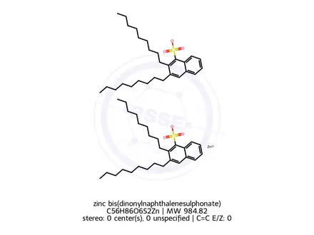 Chemical structure of zinc bis(dinonylnaphthalenesulphonate)