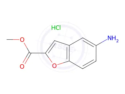 Chemical structure of Methyl 5-amino-1-benzofuran-2-carboxylate hydrochloride