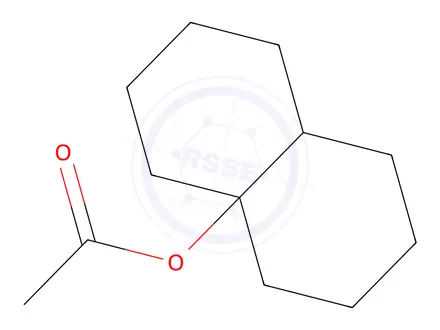Chemical structure of trans-octahydro-4a(2H)-naphthyl acetate