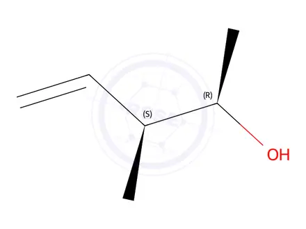 Chemical structure of (2S,3R)-3-methylpent-4-en-3-ol