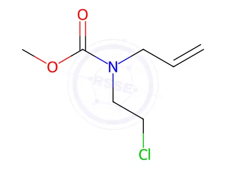 Chemical structure of Carbamic acid, (2-chloroethyl)-2-propenyl-, methyl ester (9CI)