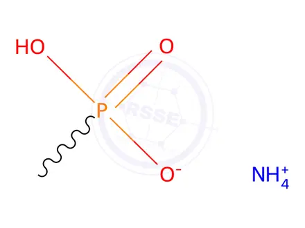 Chemical structure of ammonium methyl phosphonate