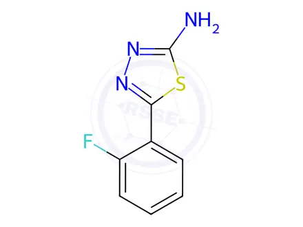 Chemical structure of 5-(2-Fluorophenyl)-1,3,4-thiadiazol-2-amine