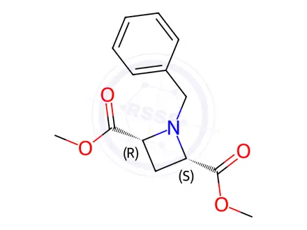 Chemical structure of Dimethyl (2R,4S)-1-benzylazetidine-2,4-dicarboxylate