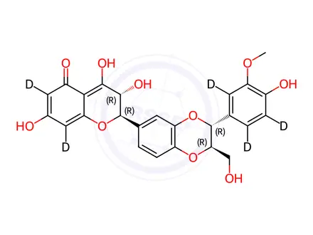 Chemical structure of Silybin-d5