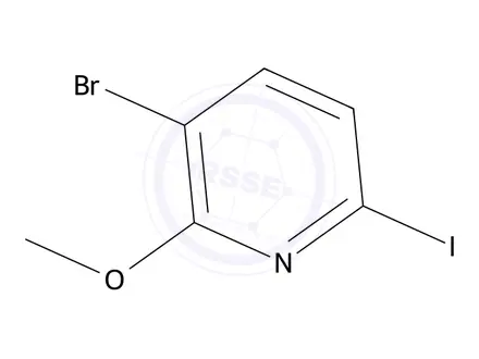 Chemical structure of 3-Bromo-6-iodo-2-methoxypyridine