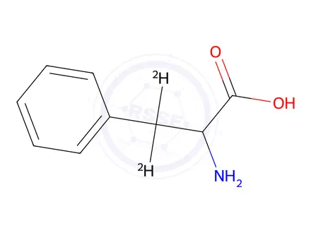 Chemical structure of (beta,beta-~2~H_2_)Phenylalanine
