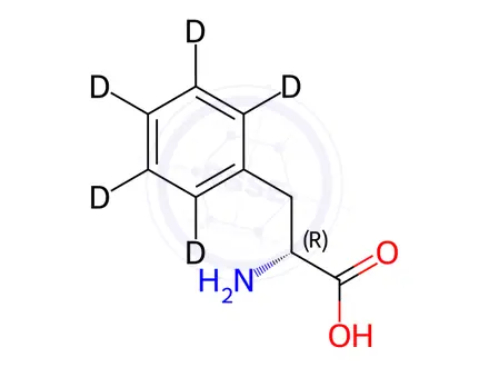Chemical structure of D-Phenyl-alanine-[D5]