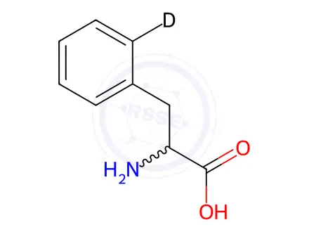 Chemical structure of DL-Phenylalanine-2-[D1]