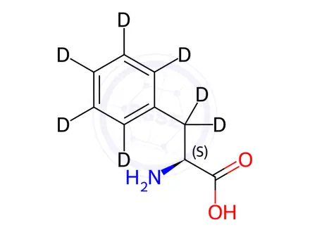 Chemical structure of L-Phenyl-2,3,4,5,6-D5-Alanine-β,β-D2