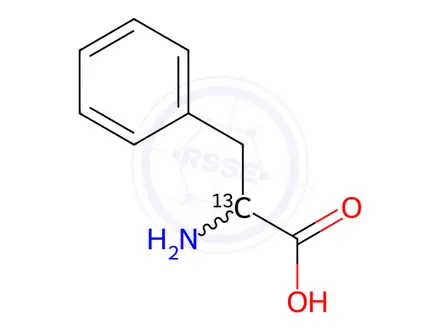 Chemical structure of DL-Phenylalanine-2-13C