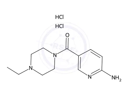 Chemical structure of 5-(4-Ethylpiperazine-1-carbonyl)pyridin-2-amine Dihydrochloride