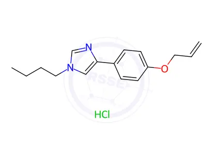 Chemical structure of 1-Butyl-4-(p-allyloxyphenyl)imidazole hydrochloride