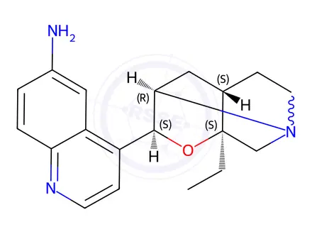 Chemical structure of (3α,9S)-3,9-Epoxy-10,11-dihydrocinchonan-6'-amine