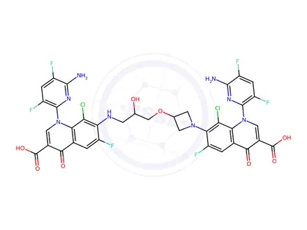 Chemical structure of Delafloxacin Dimer Impurity
