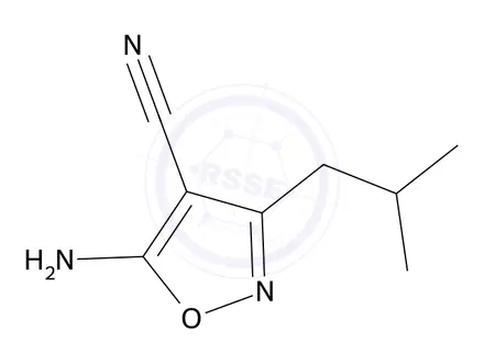 Chemical structure of 5-Amino-3-isobutylisoxazole-4-carbonitrile