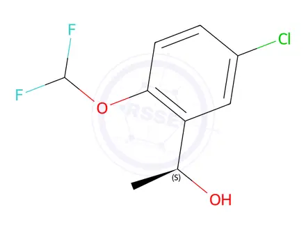 Chemical structure of (S)-1-(5-Chloro-2-(difluoromethoxy)phenyl)ethan-1-ol