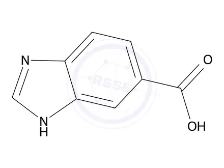 Chemical structure of 1H-benzimidazole-5-carboxylic acid