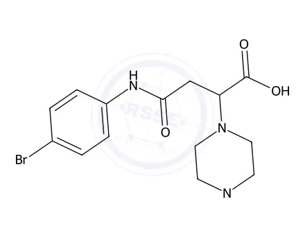 Chemical structure of 4-((4-Bromophenyl)amino)-2-(4-methylpiperazin-1-yl)-4-oxobutanoic acid