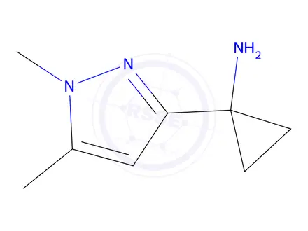 Chemical structure of 1-(1,5-Dimethyl-1H-pyrazol-3-yl)cyclopropanamine