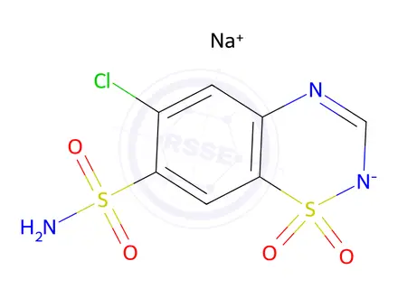 Chemical structure of Chlorothiazide Sodium