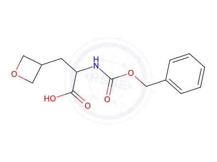 Chemical structure of 2-(((Benzyloxy)carbonyl)amino)-3-(oxetan-3-yl)propanoic acid