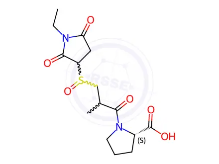 Chemical structure of captopril N-ethylmaleimide sulfoxide