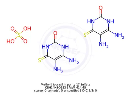 Chemical structure of Methylthiouracil Impurity 17 Sulfate