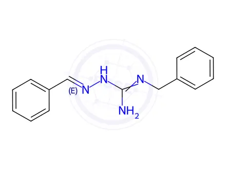 Chemical structure of 1-Benzyl-3-(benzylideneamino)guanidine
