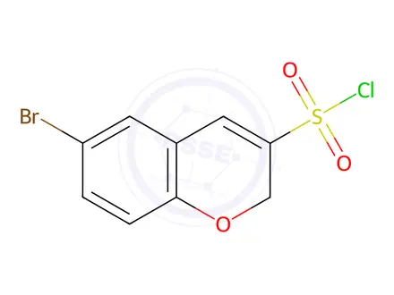 Chemical structure of 6-bromo-2H-chromene-3-sulfonyl chloride